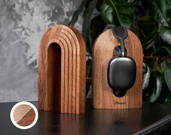 Wooden Headphone Display stand, Gaming Headset holder for Airpods max and other headphones , best gift