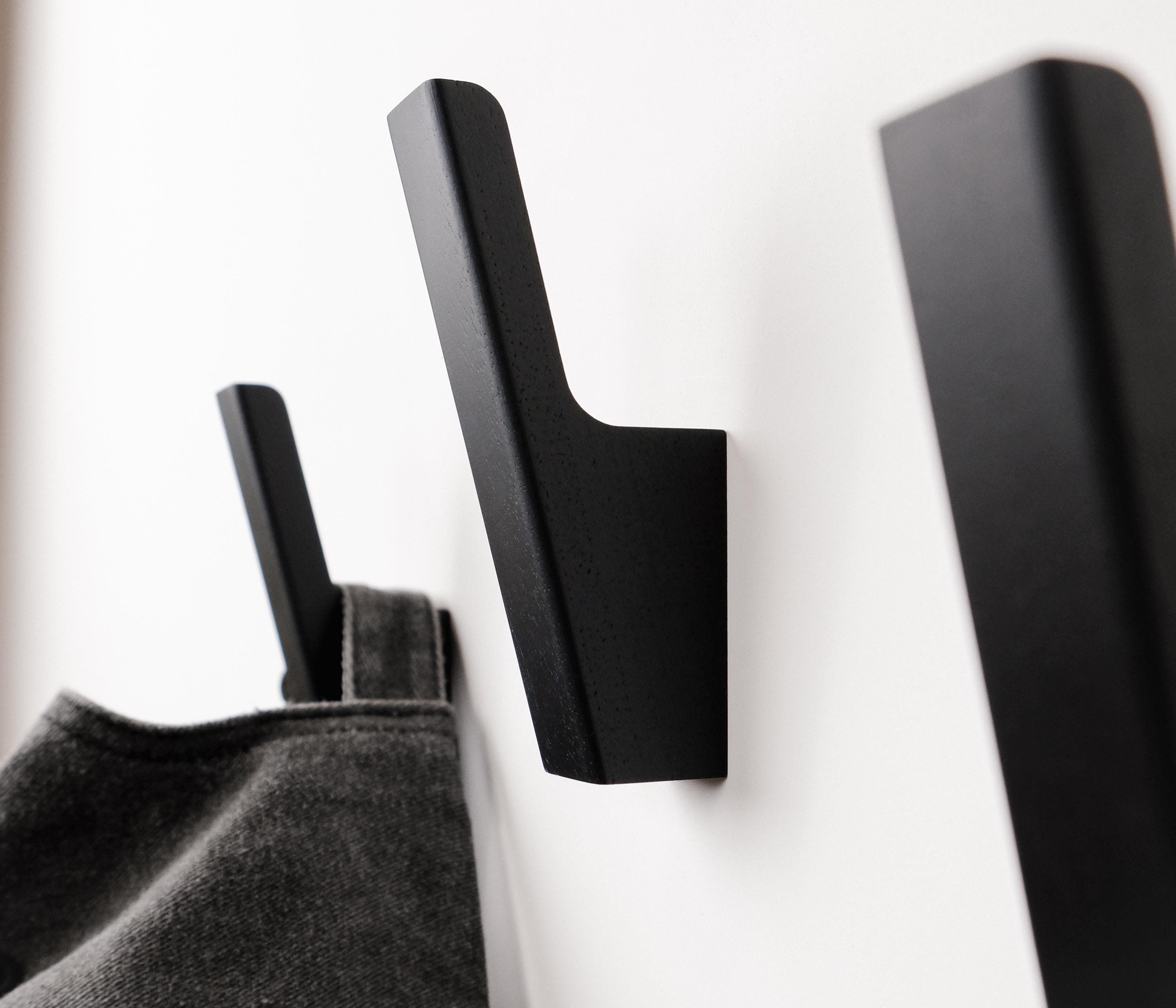 Set of black Wooden Hooks, Wardrobe and Hat Hook, Bathroom Wall towels Hooks, Modern Decor for Home Gift