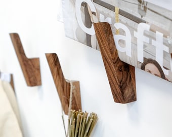 Houten muurhaken, decoratieve muurkapstokken, muurbevestiging, modern voor woondecoratie cadeau, boerderijdecor