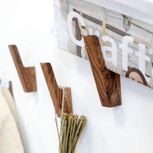 Wooden Wall Hooks, Decorative Wall Coat Hooks, Wall Mount, Modern for Home Decor Gift, Farmhouse Decor