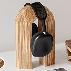 Wooden Headset Headphone Stand Universal Earphone Holder Desktop organizers