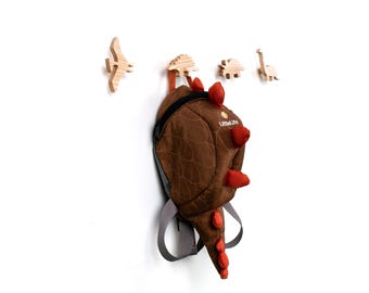 Wandhaken kinderkapstok – 5-delige houten set