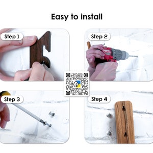 a series of photos showing how to install a wood frame