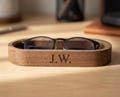 Personalized Walnut Glasses Stand for Dad, Custom Wood Eyewear Holder, Retirement Gift, Nightstand Dock