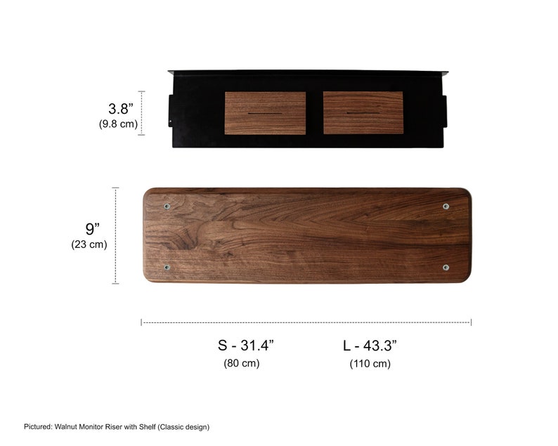 Wooden Desk Monitor Stand gift for him image 6