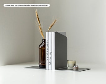 Metal bookend 1 piece Minimalistic decor for bookshelf and book holder, best book lover gift