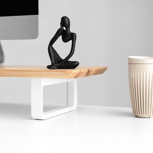 Monitor Riser, Dual Monitor Stand, Walnut desk shelf with Optional Tray, Custom Wooden Monitor Stand, Desk organizer, Home Office Storage