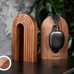 Wooden Headphone Display stand, Gaming Headset holder for Airpods max and other headphones , best gift