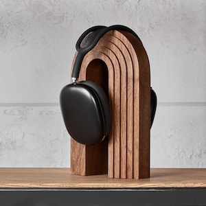 Support en bois pour casque, présentoir pour Airpods max et autres écouteurs, meilleur cadeau image 5