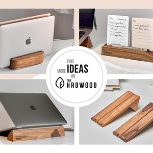 Long Laptop Stand for Desk Wood Laptop Stand for Desk Wooden - Etsy
