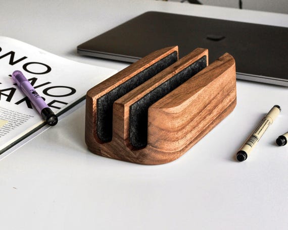 Macbook stand, vertical laptop stand, macBook holder, macbook dock, wood desk organizer, aesthetic desk, desk setup, mac stand