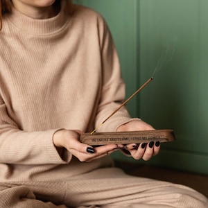 Wierookbrander – moderne houder voor wierookstokjes, minimalistisch wierookblad, boho-woondecoratieaccessoire