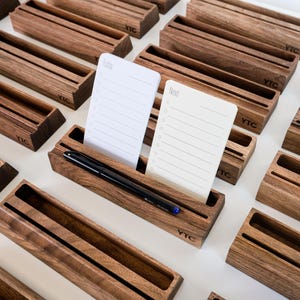 Planner op maat, relatiegeschenken met logo, bulkgeschenken voor bedrijven, takenlijstkaarten, bureau-organizer gegraveerd walnoothout, promotiegeschenken