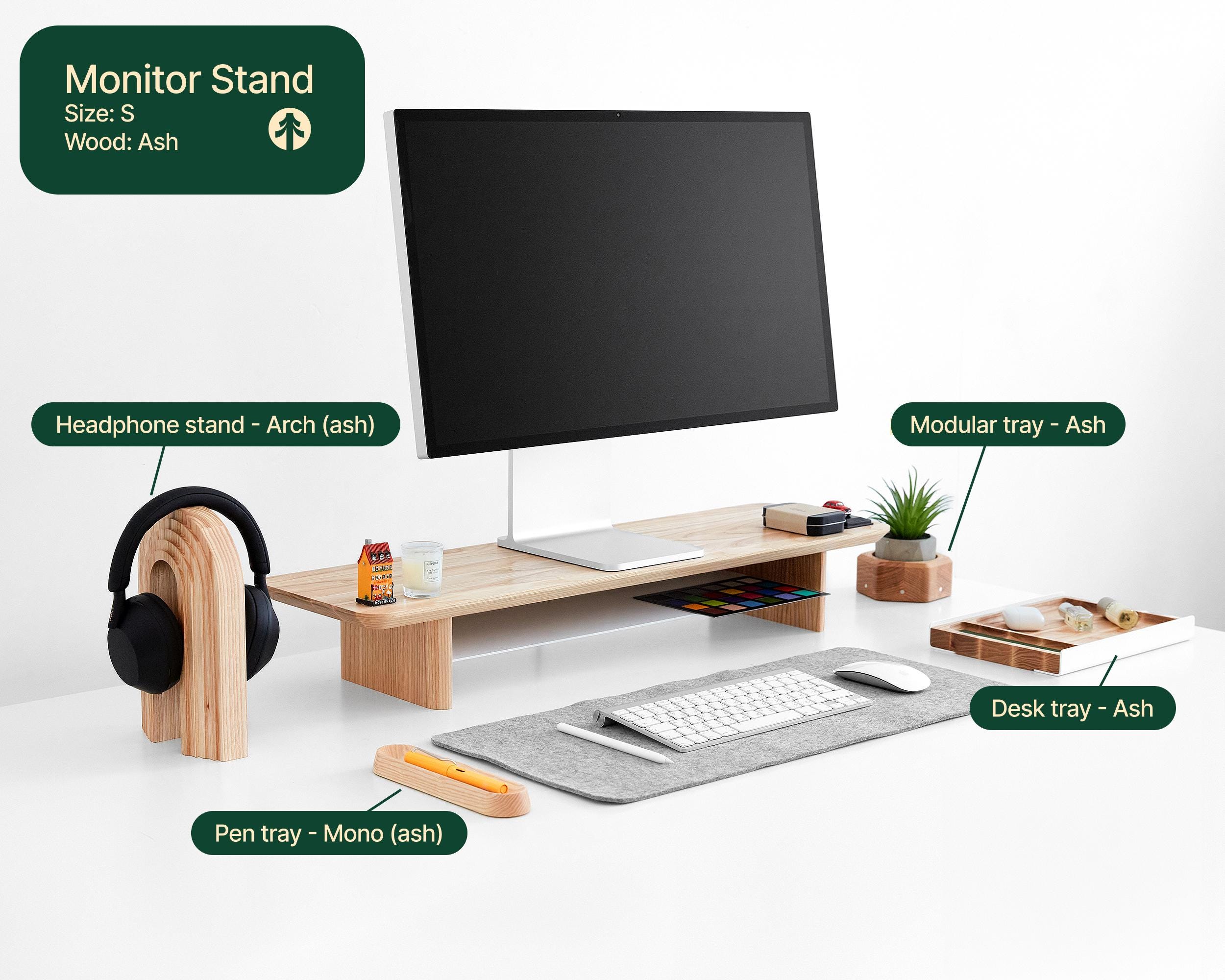 grovemade デスクシェルフ Sサイズ Solid Maple（Monitor Stand