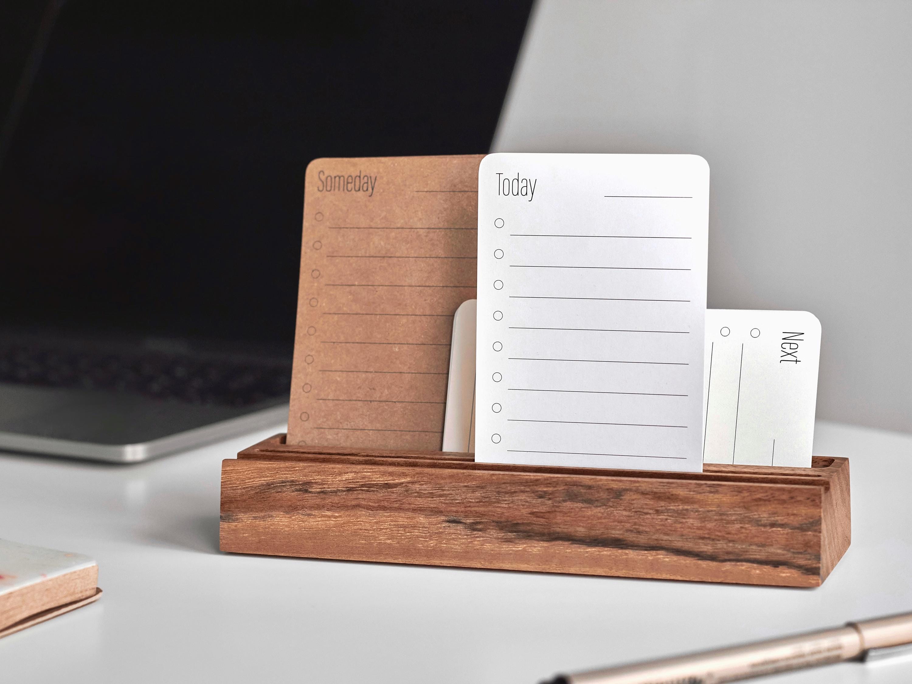 ノート・メモ帳 UGMONK Analog Wood Card Holder + Cards Analog Premium Wood Card Holder (Walnut) – Ugmonk