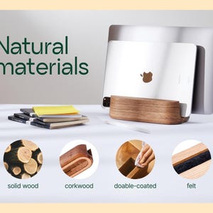 a picture of a computer with natural materials