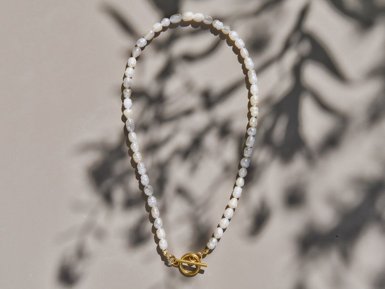 Freshwater Pearl Necklace Lisboa stainless steel image 2