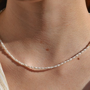 Delicate freshwater pearl necklace | 14k gold filled