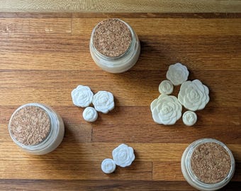 Bougie en cire de soja et fleur fondante, 6 pièces