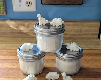 Bougie de soja de 8 oz dans un bocal en conserve - Versée à la main avec des huiles essentielles - Style chalet - combustion propre et respectueuse de l'environnement - Cadeau de la ferme