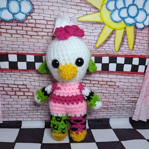 Crochet Glamrock Chica Doll, Handmade