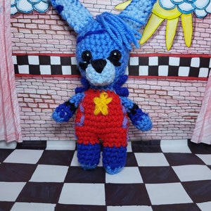 Crochet Glamrock Bonnie Doll, Handmade