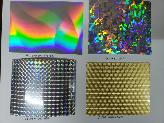 holographic foil cards HOLOGRAPHIC BLUE CRUSHED ICE Metallic Foil Transfer Sheet (Set of 20 p |  MiniatureSweet | Kawaii Resin Crafts | Decoden Cabochons Supplies