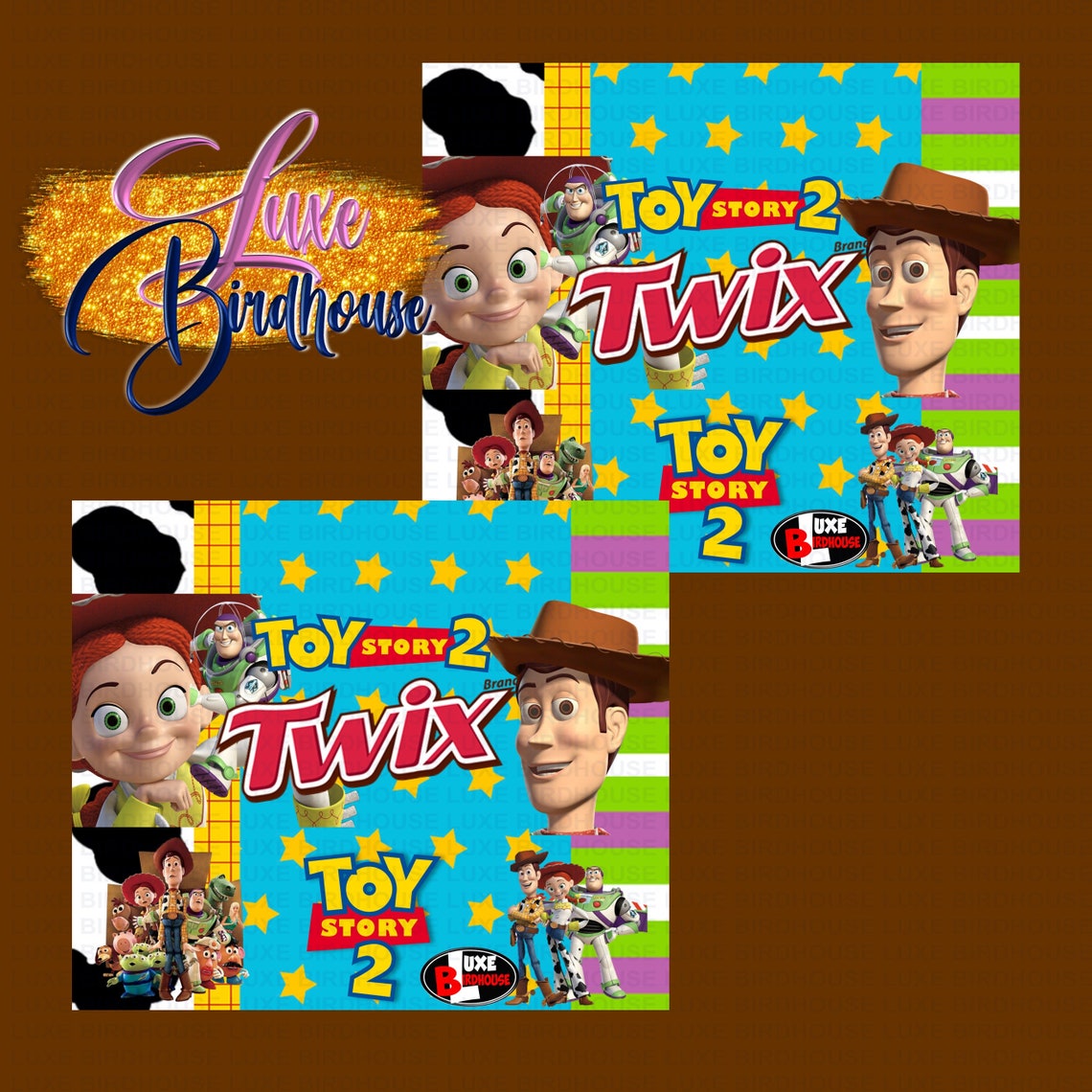 Toy Story 2 Digital Twix Candy Bar Label - Etsy