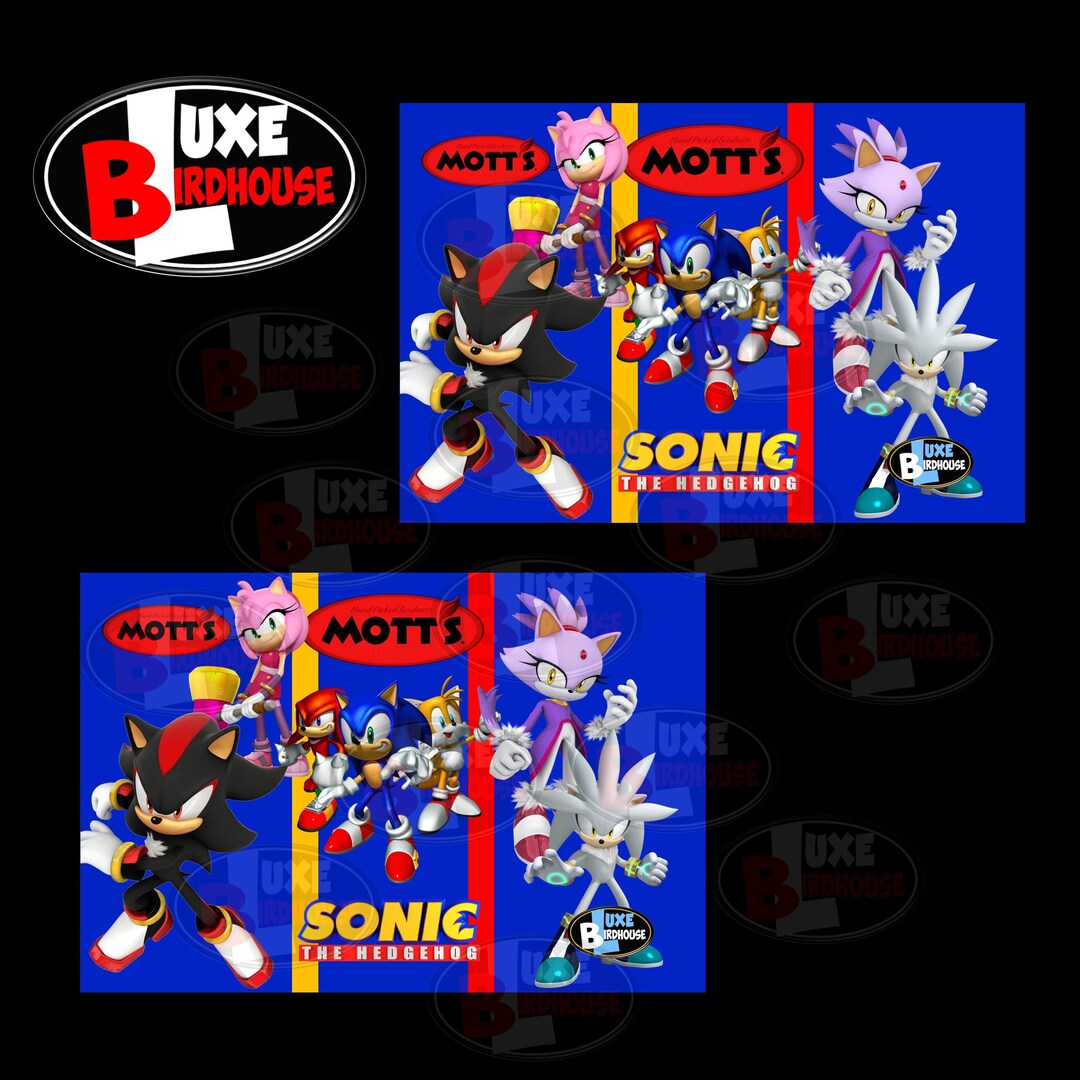 Digital Sonic the Hedgehog Fruit Snacks Labels Etsy