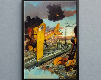 SPAD DOGFIGHT Framed Canvas Print