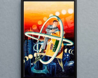 TIME MACHINE Framed Canvas Print