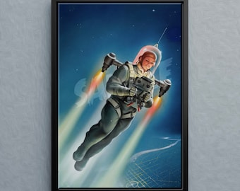 JETGIRL Framed Canvas Print