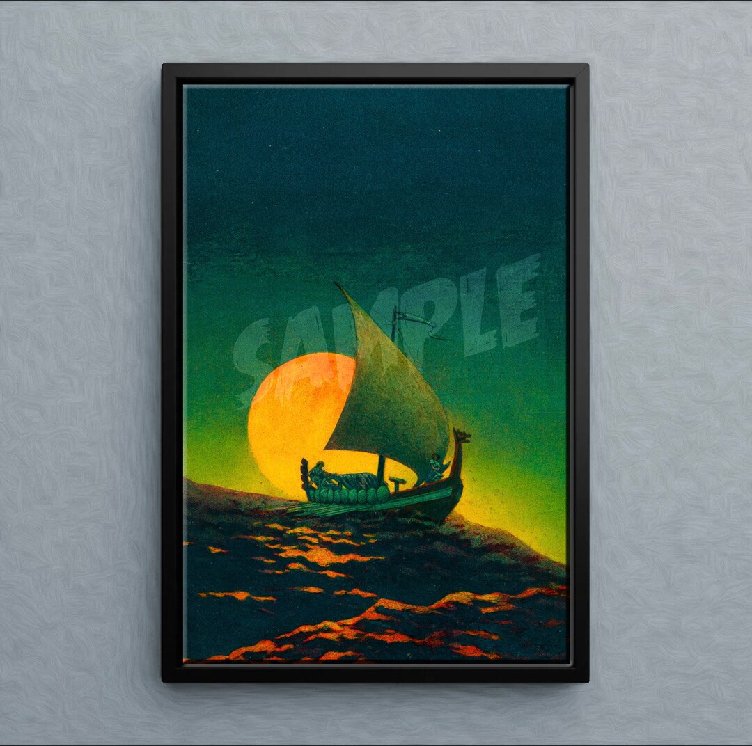 VIKINGS Framed Canvas Print Etsy