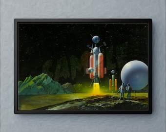 LIFT OFF Framed Canvas Print