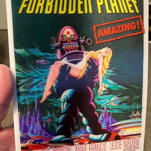 Forbidden Planet Lenticular 3D Postkarte Robby der Roboter 15 x 20