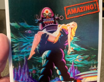 Forbidden Planet Lenticular 3D Postcard Robby the Robot 5 x 7