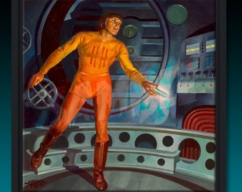 Man The Airlock Framed Canvas Print