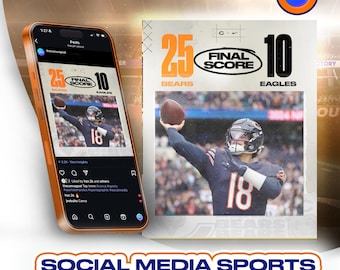 Final Score Sports Graphic Template |  Canva Template | Editable | social media