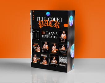 Basketball Canvas Vorlagen: Social Media Grafikpaket (PDF-Download)