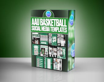 AAU Basketball Social Media Templates | Canva Sports Graphics | Editable Team Marketing | Instant Download