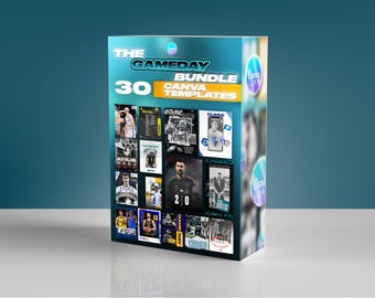 Gameday Graphics Pack for Sports Teams | Basketball & Football (Canva Editable, Digital Download)
