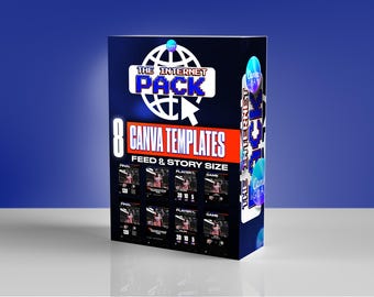 Basketball Canva Templates: Internet Theme Graphics Pack (8 Templates, Digital Download