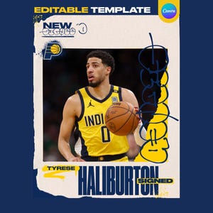 New Signee Sports Graphic Template – Editable Canva Poster for Basketball Announcements, College Signings, Trades & Recruits, Signed Graphic