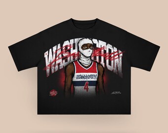 Washington Basketball Graphic T-Shirt: Boxy Fit, 100% Cotton Tee