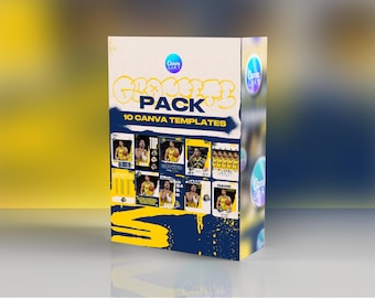 Graffiti Basketball Canva Templates | Sports Social Media Pack