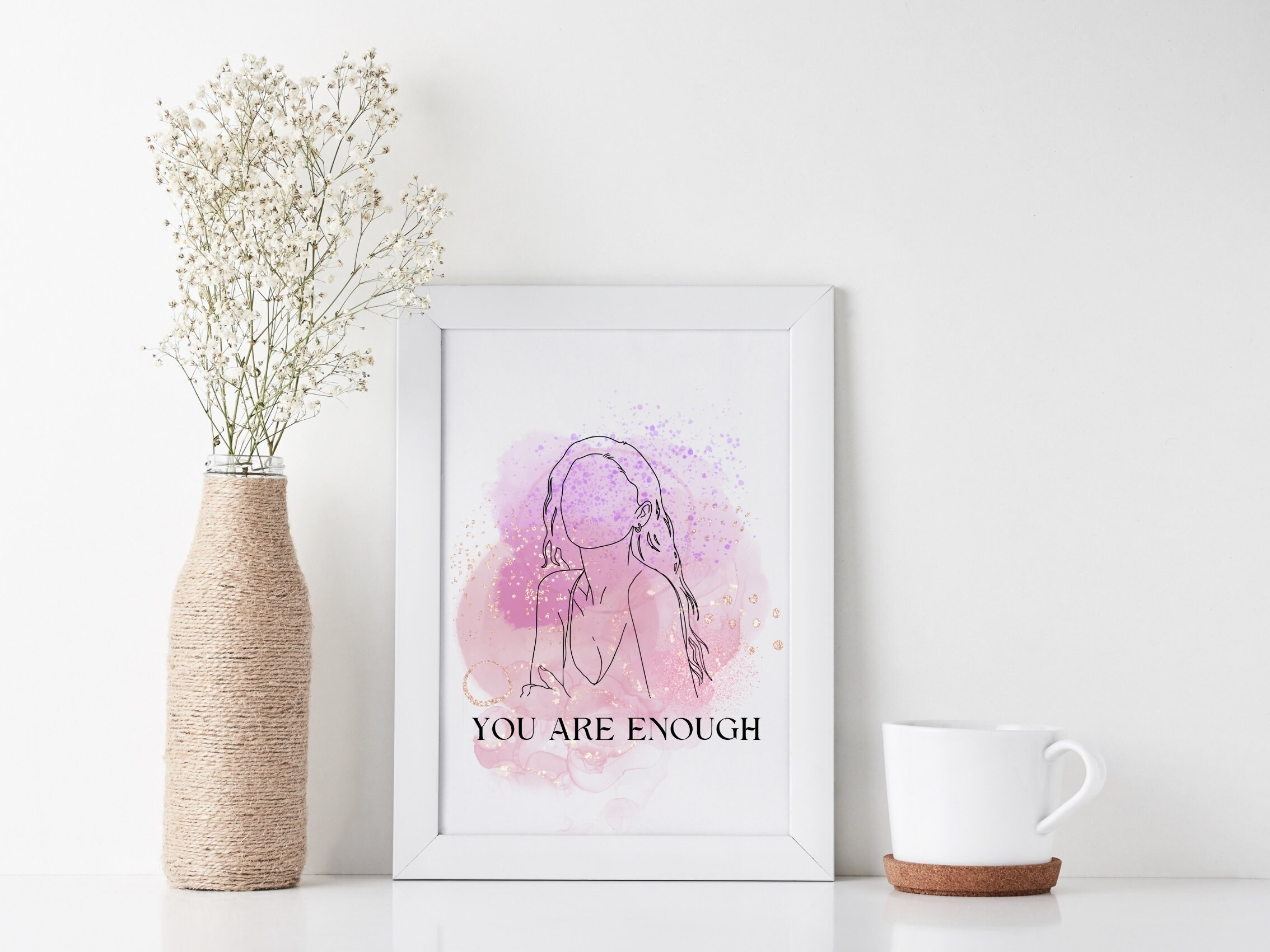You Are Enough Print Printable Quotes Motivational Posters - Etsy