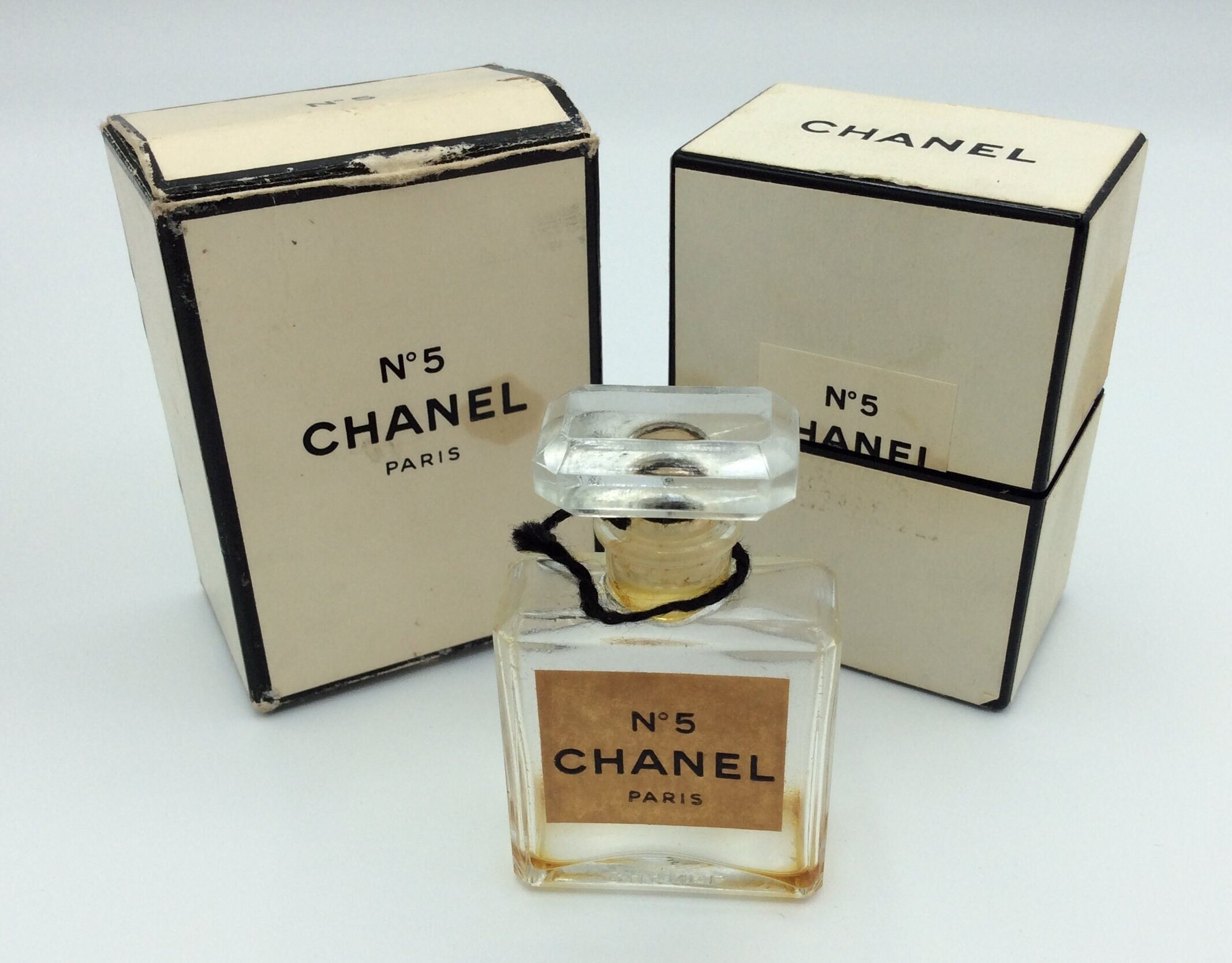 VINTAGE OLD RARE PERFUME BOTTLE FRAGRANCE CHANEL N° 5 WITH BOX 7.5 ML  MINIATURE