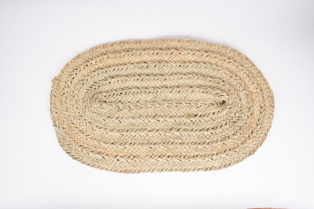 Handmade Woven Doormat Oval Natural Fiber Mat Etsy