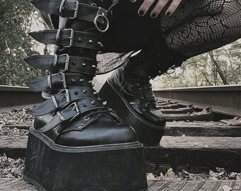 demonia chunky boots