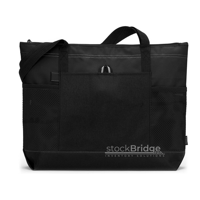 Standard Zippered Tote, Tote for Heat Transfer, Zippered Canvas Tote